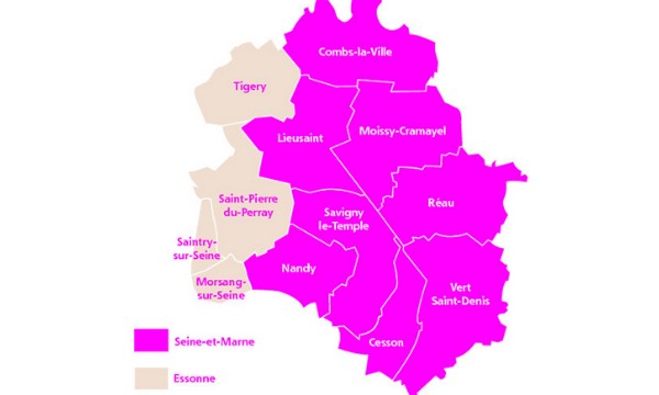 Le Journal du Grand Paris : Carte du Scot de Sénart.