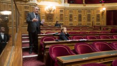 Christian Favier au Sénat, le 22 janvier 2015.