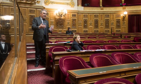 Christian Favier au Sénat, le 22 janvier 2015.