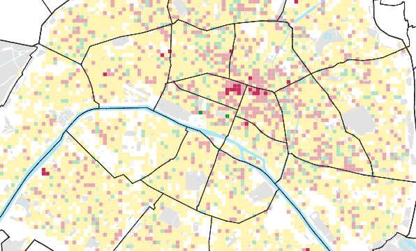 Carte des commerces parisiens