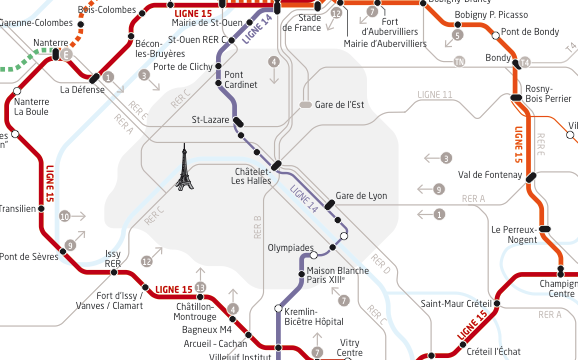 Carte du Grand Paris Express