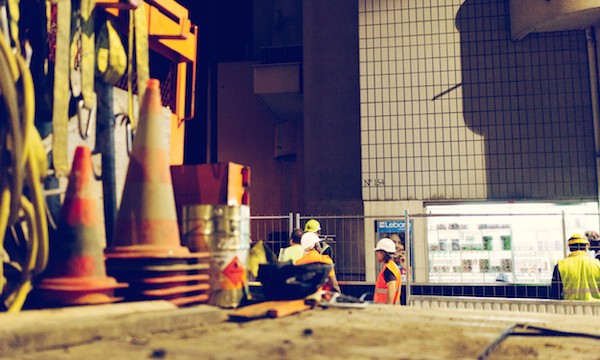 Travaux du Grand Paris express à Champigny-sur-Marne en mai 2015