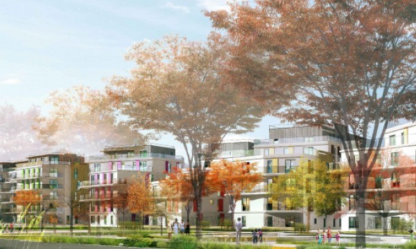 Vue de l'aménagement autour de l'A3 à Romainville