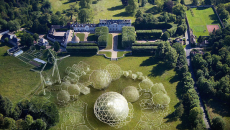 Vue aérienne du château de Millemont.