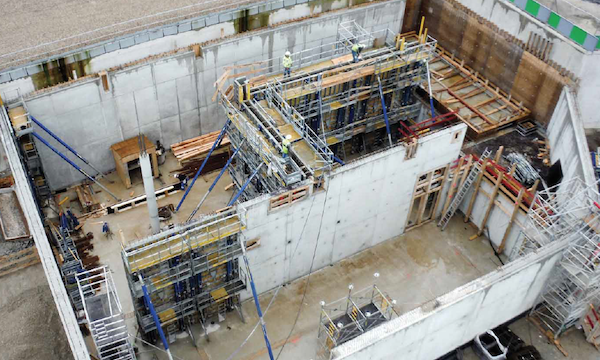 Chantier du projet de géothermie d'Eau de Paris dans la ZAC Clichy-Batignolles.