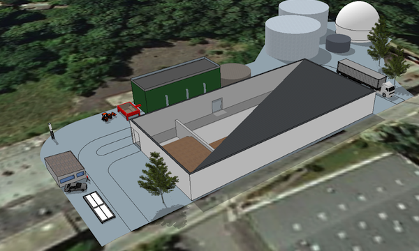 Simulation de l'unité de méthanisation de Dammarie-les-Lys.