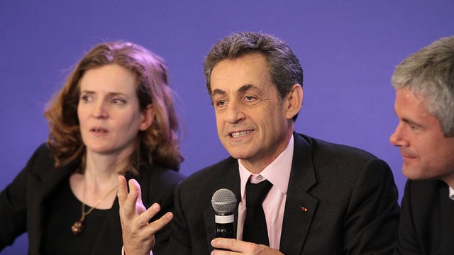 Nicolas Sarkozy et NKM lors d'une réunion départementale des Républicains © LR