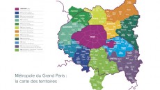 Carte des territoires de la métropole du Grand Paris.