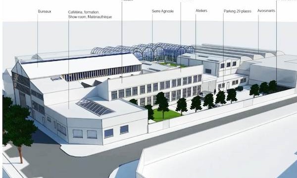 Perspective de la Cité de l'écoconstruction à Pantin.