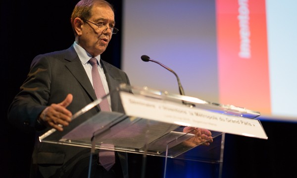 Patrick Ollier présente "Inventons la métropole", le 23 mai 2016 au Pavillon Baltard de Nogent-sur-Marne.