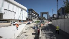 Les travaux en cours aux Jardins de l’Arche.