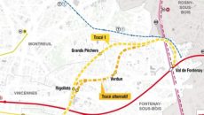 Les deux tracés étudiés par le Stif et la RATP pour le prolongement de la ligne 1.