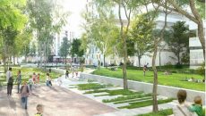 Parc urbain de la ZAC du Parc d'affaires.