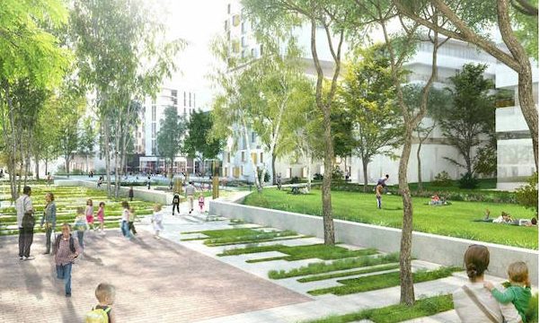 Parc urbain de la ZAC du Parc d'affaires.
