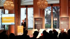 Didier Kling lors du lancement du Lab santé Ile-de-France, le 13 décembre 2016 à la CCIR