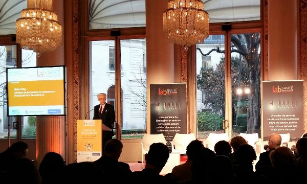 Didier Kling lors du lancement du Lab santé Ile-de-France, le 13 décembre 2016 à la CCIR