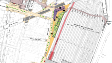 Carte des différents scénarios de liaisons entre la gare du Nord et de l'Est.