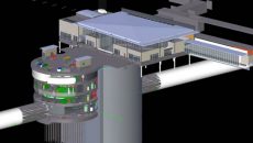 Vue en 3D d'une des gares de la ligne 16 du Grand Paris express